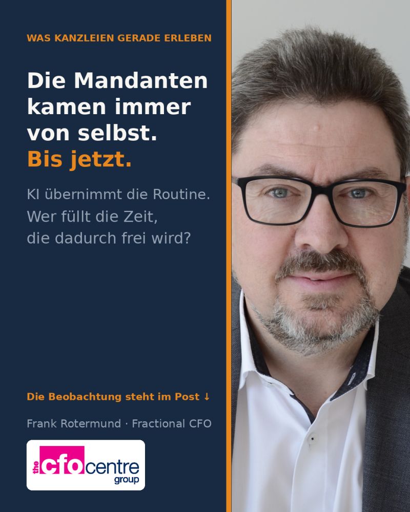 Die Mandanten kamen immer von selbst. Bis jetzt